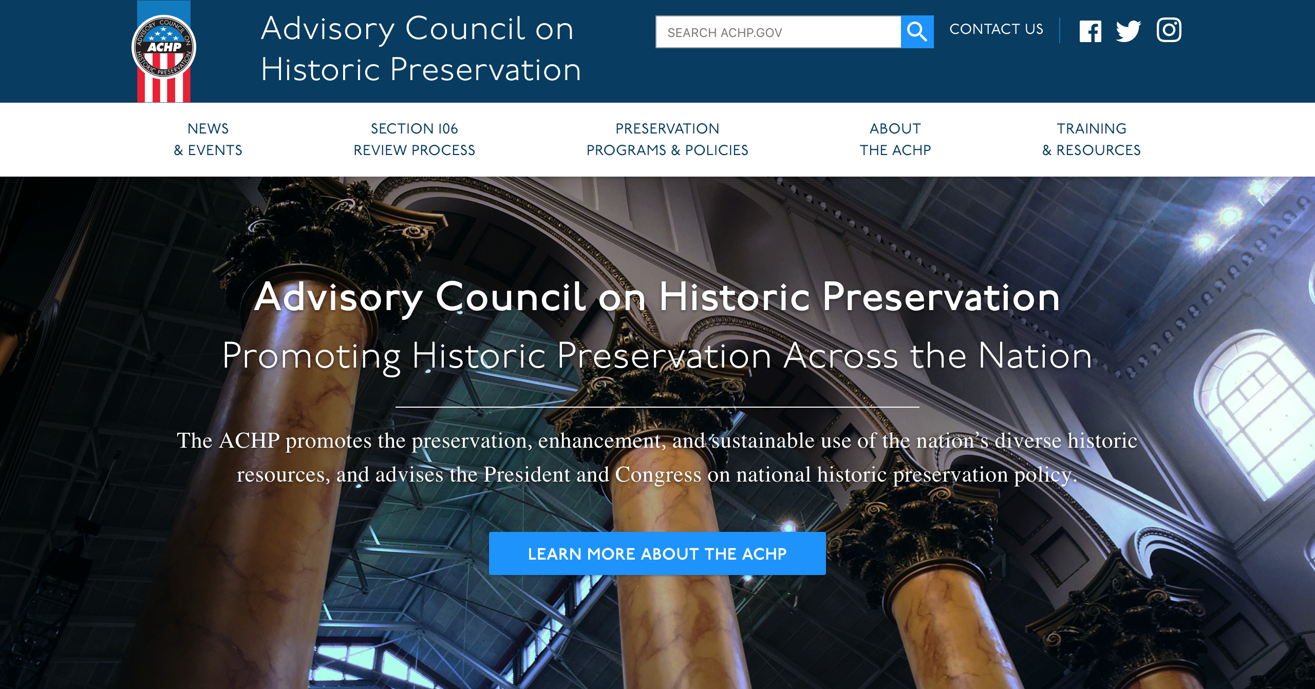 Advisory Council on Historic Preservation website